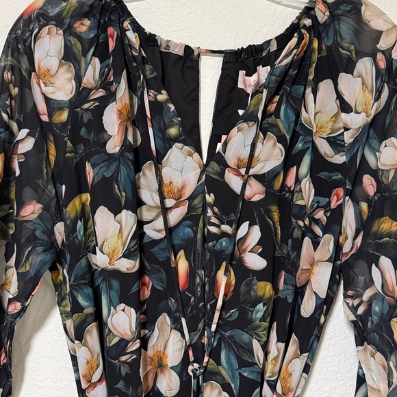 Ivy City Co Black Floral Long Sleeve Dress - Picture 4 of 8